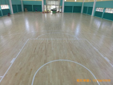 寧波至城學?；@球館體育木地板安裝案